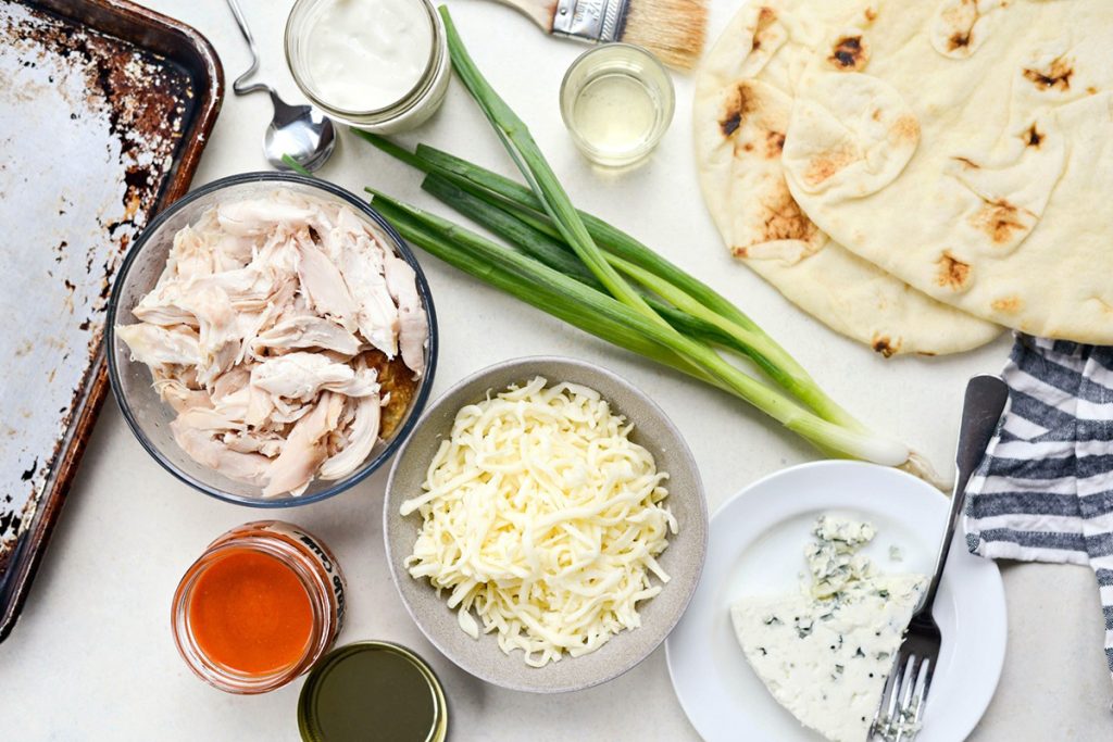 Buffalo Chicken Naan Pizza Ingredients