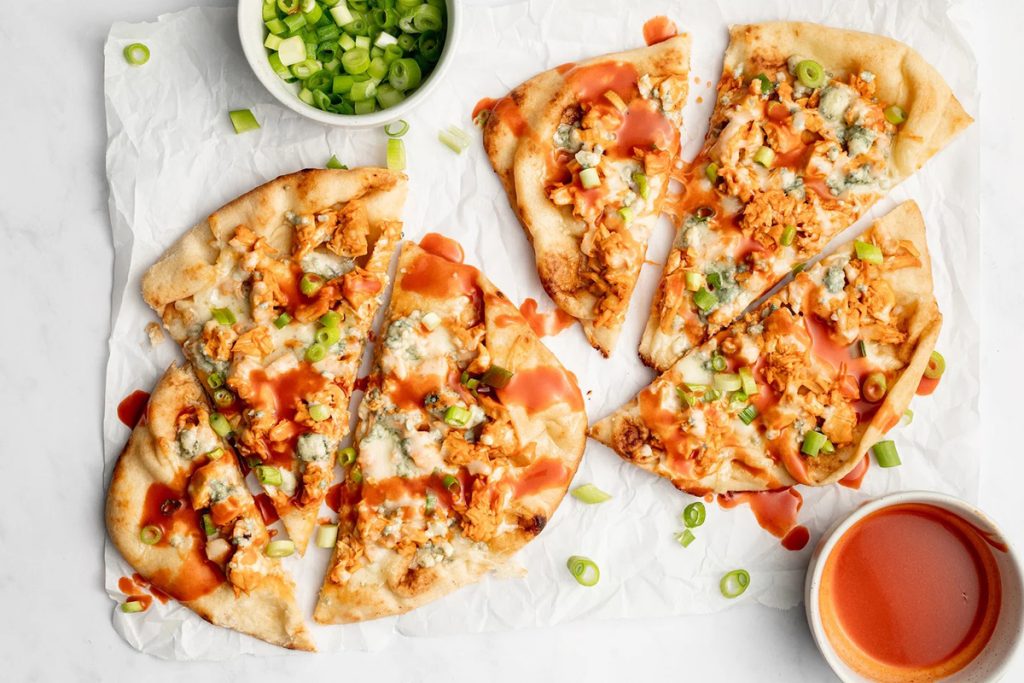 Buffalo Chicken Naan Pizza In Ocean City